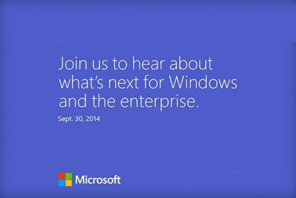 微軟宣布9月30日在舊金山召開(kāi)Windows9發(fā)布會(huì) 已發(fā)邀請(qǐng)函