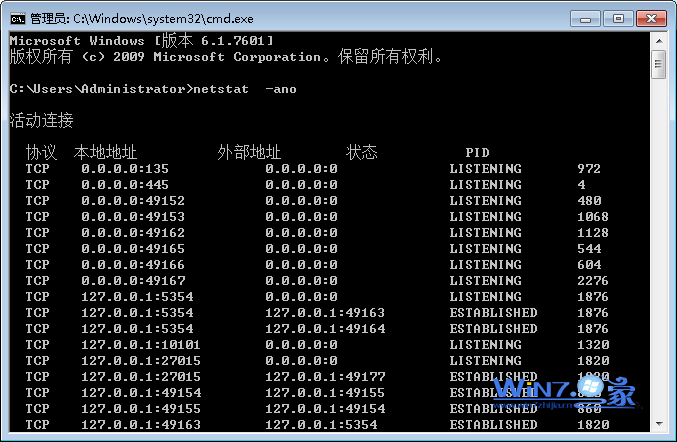 win7電腦遇到端口被占用的情況該如何查看并將其關(guān)閉