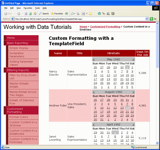 ASP.NET 2.0數據教程之十二：在GridView控件中使用TemplateField