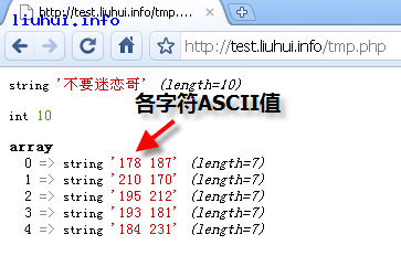 PHP中實現中文字符進制轉換原理分析