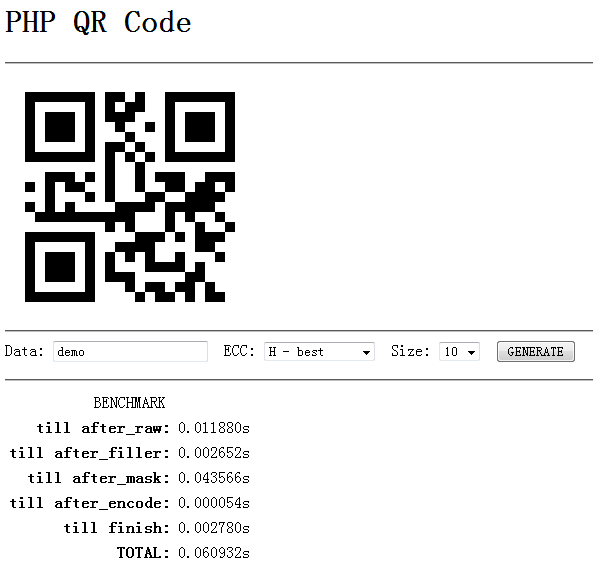 php生成QRcode實(shí)例